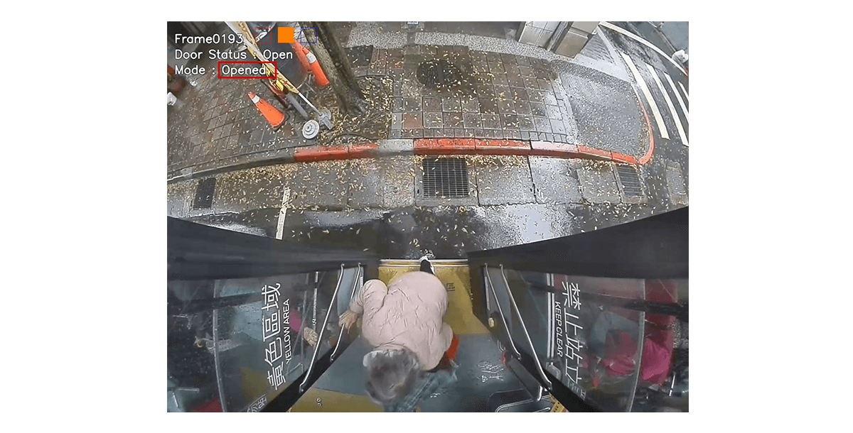 Bus door anti-pinch system