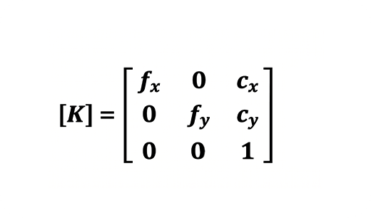 Intrinsic calibration defines the camera’s internal optical parameters, including: Focal length (fx, fy) Optical center (cx, cy) Lens distortion characteristics